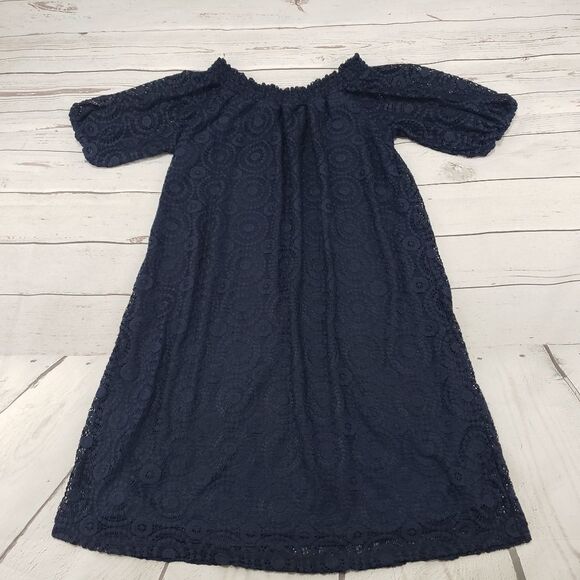 Haani Dress Size Small Knit Crochet Blue Used - Picture 1 of 6